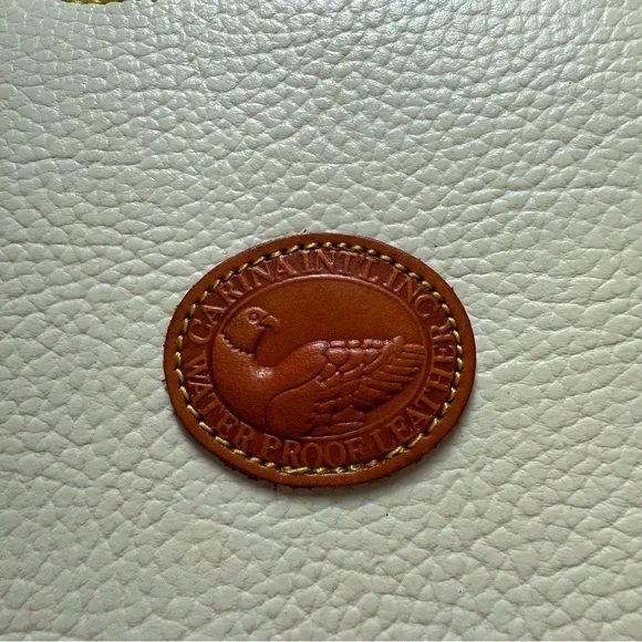 Carina INTL Inc Cream and Orange Waterproof Leather Crossbody Purse - Picture 2 of 9